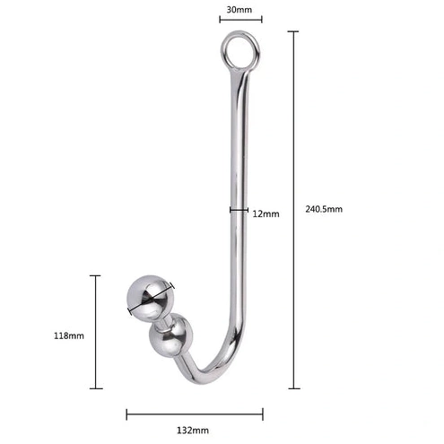 Anal Cuffs 5334 and Beaded Elegant Collar with Hook 0818